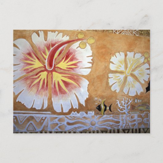 Fiji, muurschilderkunst. briefkaart (Voorkant)