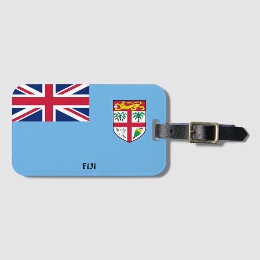 Fiji National Flag Patriotic Bagagelabel (Voorkant (horizontaal))
