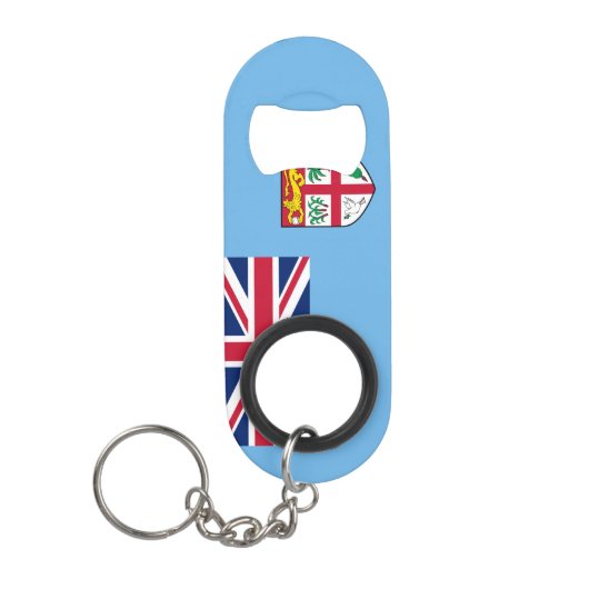Fiji National Flag Patriotic Mini Flessenopener (Voorkant)