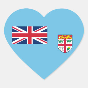 Fiji - Nationale vlag van Fiji Hart Sticker