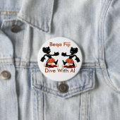 Fiji Native, Beqa Fiji, duik met Al Ronde Button 7,6 Cm (In situ)