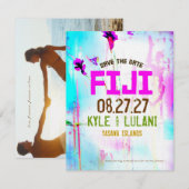 FIJI ONE sparen de Bestemming van de Datum Save The Date (Voorkant / Achterkant)