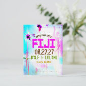 FIJI ONE sparen de Bestemming van de Datum Save The Date (Staand voorkant)