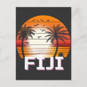 Fiji Palm Trees Summer Beach Briefkaart (Voorkant)