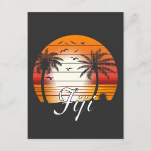  Fiji Palm Trees Summer Beach Briefkaart