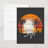 Fiji Palm Trees Summer Beach Briefkaart (Voorkant / Achterkant)