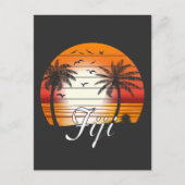  Fiji Palm Trees Summer Beach Briefkaart (Voorkant)