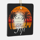  Fiji Palm Trees Summer Beach Keramisch Ornament (Rechts)