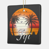 Fiji Palm Trees Summer Beach Keramisch Ornament (Links)