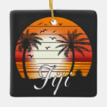 Fiji Palm Trees Summer Beach Keramisch Ornament<br><div class="desc">Verbazingwekkend  Fiji-ontwerp voor strandliefhebbers in de zomer.</div>