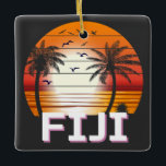 Fiji  Palm Trees Summer Beach Keramisch Ornament<br><div class="desc">Verbazingwekkend  Fiji-ontwerp voor strandliefhebbers in de zomer.</div>