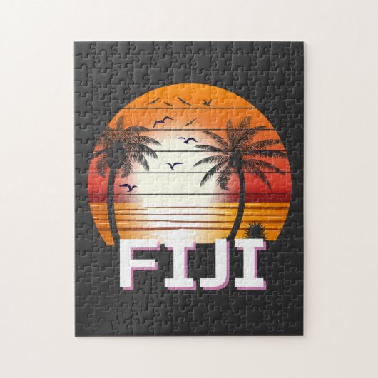 Fiji  Palm Trees Summer Beach Legpuzzel (Verticaal)