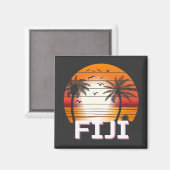 Fiji Palm Trees Summer Beach Magneet (Voorkant / Achterkant)