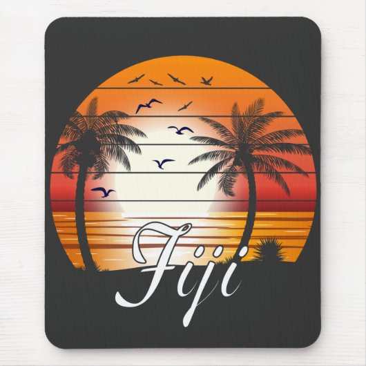  Fiji Palm Trees Summer Beach Muismat (Voorkant)