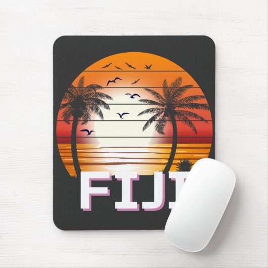 Fiji  Palm Trees Summer Beach Muismat (Met muis)