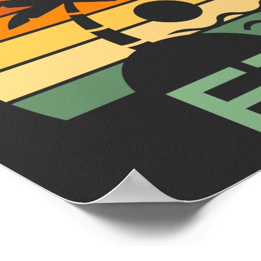 Fiji  Palm Trees Summer Beach Poster (Hoek)