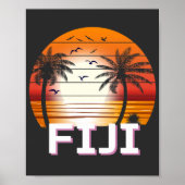 Fiji  Palm Trees Summer Beach Poster (Voorkant)
