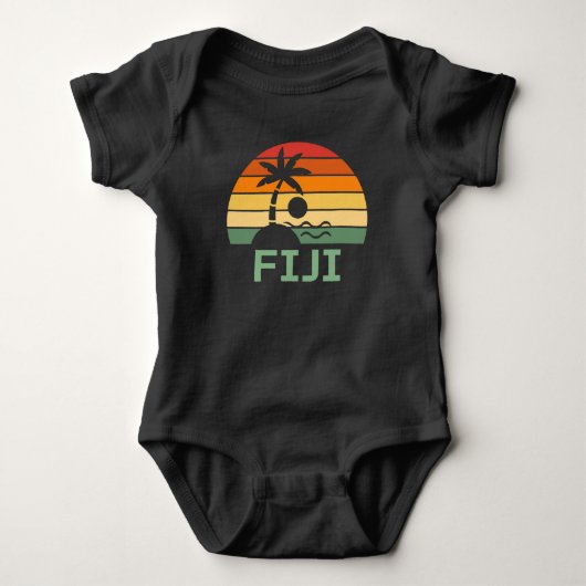 Fiji  Palm Trees Summer Beach Romper (Voorkant)