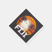 Fiji Palm Trees Summer Beach Servet (Hoek)