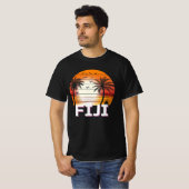 Fiji  Palm Trees Summer Beach T-shirt (Voorkant volledig)