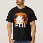 Fiji  Palm Trees Summer Beach T-shirt (Voorkant)