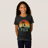 Fiji  Palm Trees Summer Beach T-shirt (Voorkant volledig)