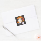 Fiji  Palm Trees Summer Beach Vierkante Sticker (Envelop)