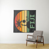 Fiji Palm Trees Summer Beach Wandkleed (In situ)