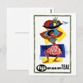 Fiji-Poster teruggezet Briefkaart (Voorkant / Achterkant)