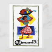 Fiji-Poster teruggezet Briefkaart (Voorkant)