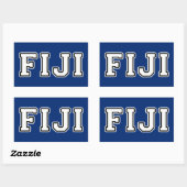 Fiji Rechthoekige Sticker (Vel)