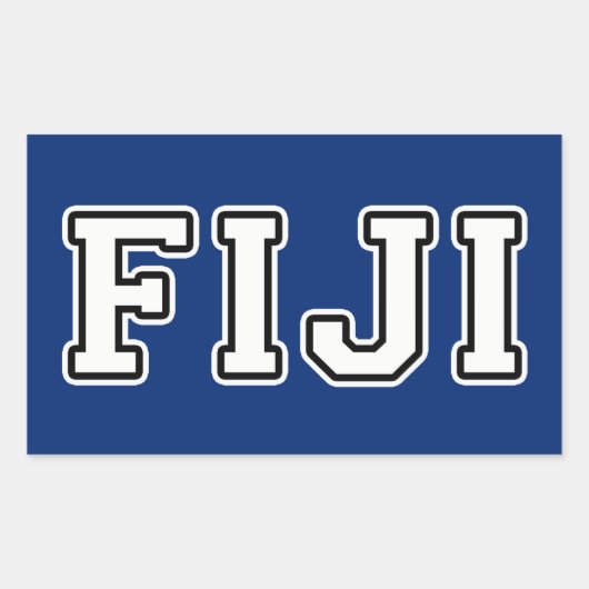 Fiji Rechthoekige Sticker (Voorkant)