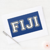 Fiji Rechthoekige Sticker (Envelop)