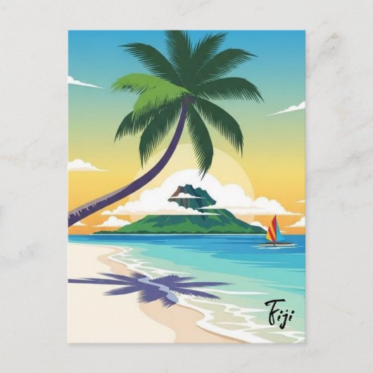 Fiji Reizen Briefkaart (Voorkant)