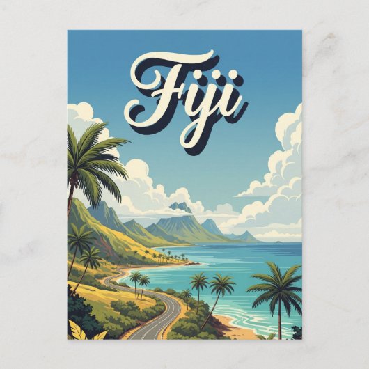  Fiji Reizen Briefkaart (Voorkant)