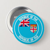 Fiji Ronde Embleem Button 7,6 Cm (Voorkant /achterkant)