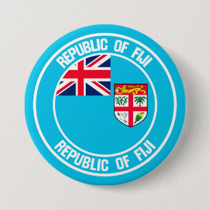 Fiji Ronde Embleem Button 7,6 Cm