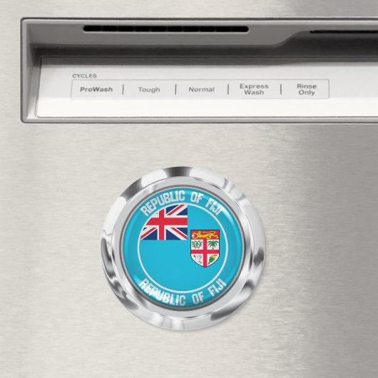 Fiji Round Emblem Magneet (Insitu (Vaatwasser))