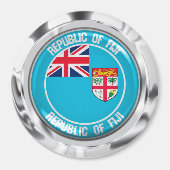 Fiji Round Emblem Magneet (Voorkant)