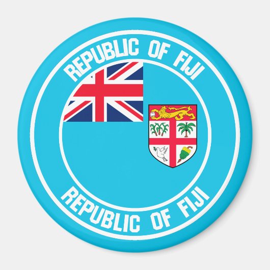 Fiji Round Emblem Magneet (Voorkant)