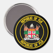 Fiji Round Emblem Magneet (Voorkant / Achterkant)