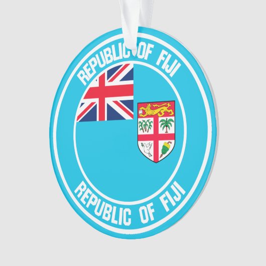 Fiji Round Emblem Ornament (voorkant)