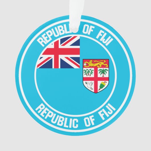 Fiji Round Emblem Ornament (voorkant)