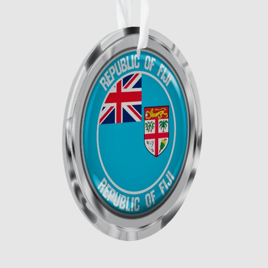 Fiji Round Emblem Ornament (voorkant)