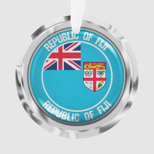Fiji Round Emblem Ornament (voorkant)