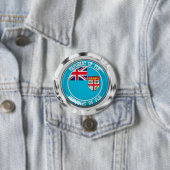 Fiji Round Emblem Ronde Button 7,6 Cm (In situ)