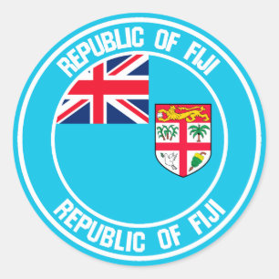 Fiji Round Emblem Ronde Sticker