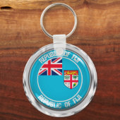 Fiji Round Emblem Sleutelhanger (Voorkant)