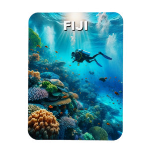 Fiji Scuba Diver Diving Magneet