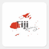 Fiji Scuba Diving Vierkante Sticker (Voorkant)
